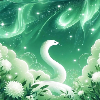 Healing green New year Card Serpent Year 2025 Image materials Original images 01