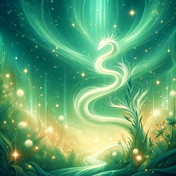 Healing green New year Card Serpent Year 2025 Image materials Original images 03