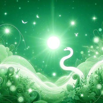 Healing green New year Card Serpent Year 2025 Image materials Original images 06