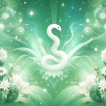 Healing green New year Card Serpent Year 2025 Image materials Original images 09