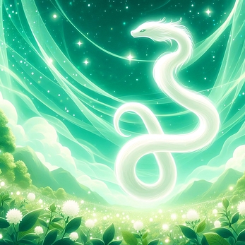 Healing green New year Card Serpent Year 2025 Image materials Original images 11