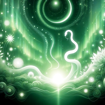 Healing green New year Card Serpent Year 2025 Image materials Original images 14