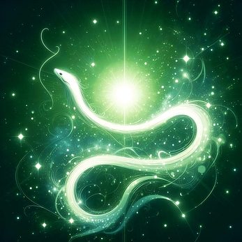 Healing green New year Card Serpent Year 2025 Image materials Original images 16