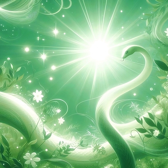 Healing green New year Card Serpent Year 2025 Image materials Original images 28