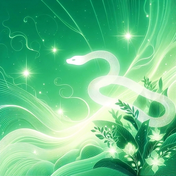 Healing green New year Card Serpent Year 2025 Image materials Original images 29