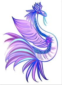 Новогодняя открытка дракон материал цветная иллюстрация 21