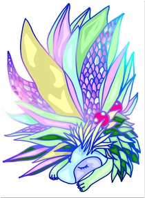 Material tarjeta Dragon New Year Ilustración en color 23