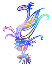 Новогодняя открытка дракон материал цветная иллюстрация 37