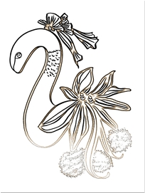 Material tarjeta Dragon New Year Ilustración en blanco y negro 05